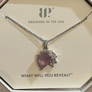 Geniune Quartz & Purple Kunzite Necklace New in Box